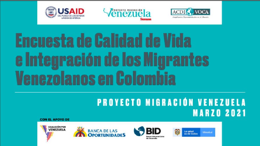 Encuesta de calidad de vida e integración de los migrantes venezolanos