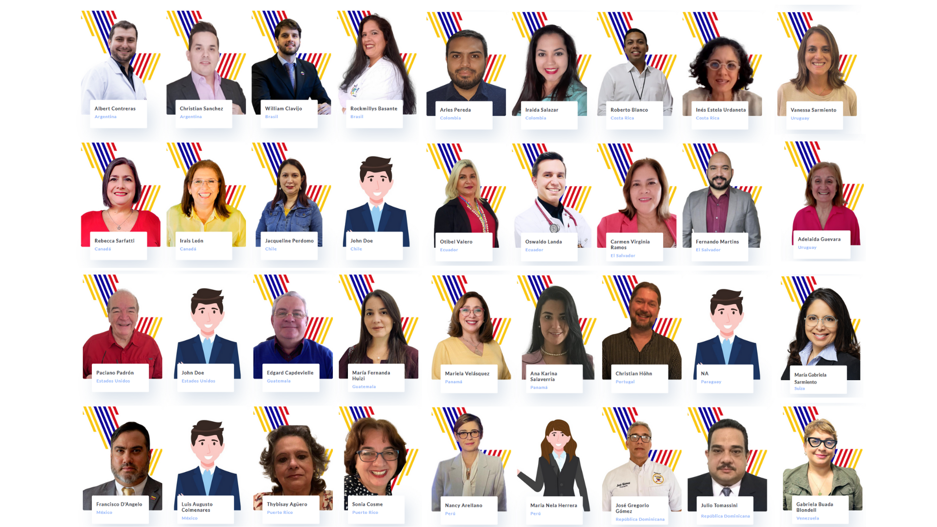 Electos coordinadores principales y adjuntos de los países que integran CoalicionVE – Periodo 2023